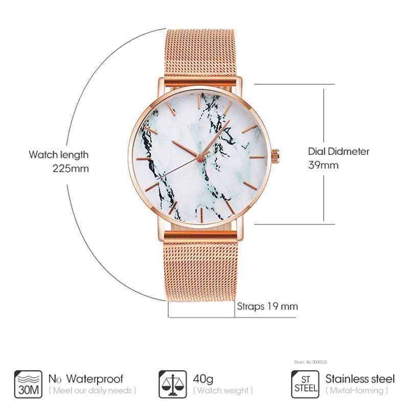 Luxury Rose Gold Mesh Band