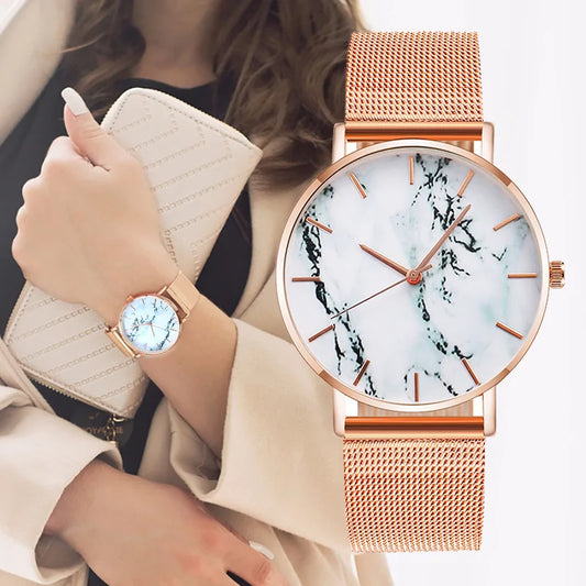 Luxury Rose Gold Mesh Band